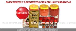 ingredientes y condimentos para paella